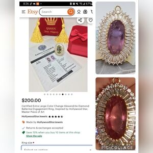 Huge 18KGL Lab ALEXANDERITE WITH High Quality CZS